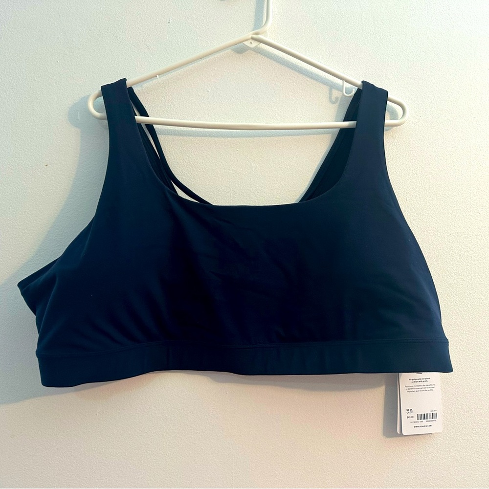 Athleta Exhale Bra Soutien Gorge D-DD+ navy Size 3X NWT